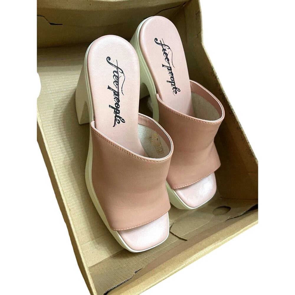 NEW-FREE PEOPLE ZOE PLAT‎ NATURAL/PINK PLATFORM Sz:8.5 Ret$138 RARE COLOR - Picture 3 of 8